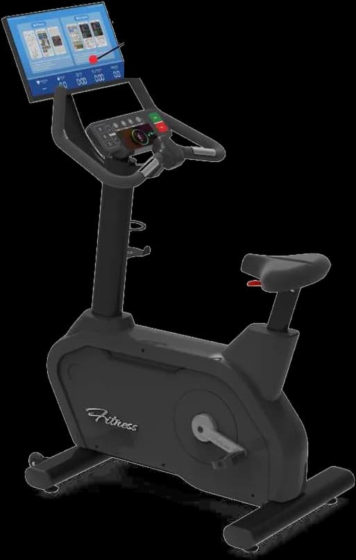 Upright Bike — Mirror Screen — Cardio commercial gym machine by New Era Fitness